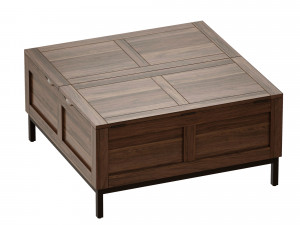 tucker grey square trunk crate and barrel 3D Model