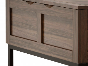 tucker grey square trunk crate and barrel 3D Model