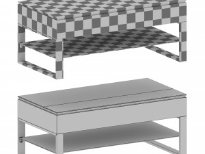 falster lift-top coffee table crate and barrel Model 3D