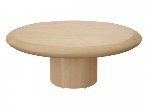 pacific natural wood oval coffee table crate and barrel 3D Модель