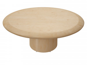 pacific natural wood oval coffee table crate and barrel 3D Модель