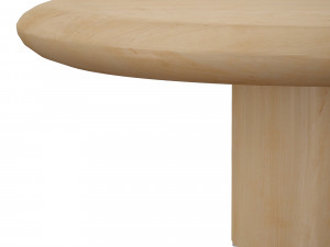 pacific natural wood oval coffee table crate and barrel 3D Модель