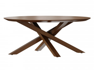 apex round coffee table crate and barrel 3D मॉडल