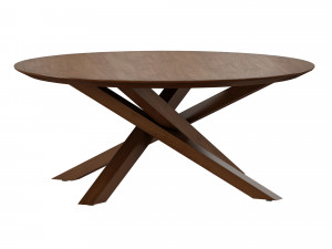 apex round coffee table crate and barrel 3D मॉडल