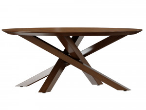 apex round coffee table crate and barrel 3D मॉडल