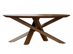 apex round coffee table crate and barrel 3D मॉडल