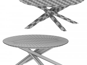 apex round coffee table crate and barrel 3D Model