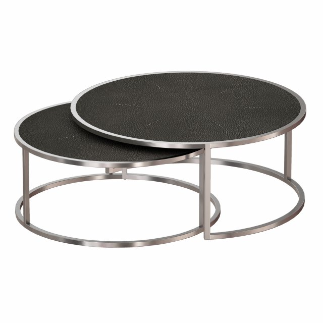 keya stainless steel nesting coffee tables crate and barrel Model 3D .c4d .max .obj .3ds .fbx .stl .blend 