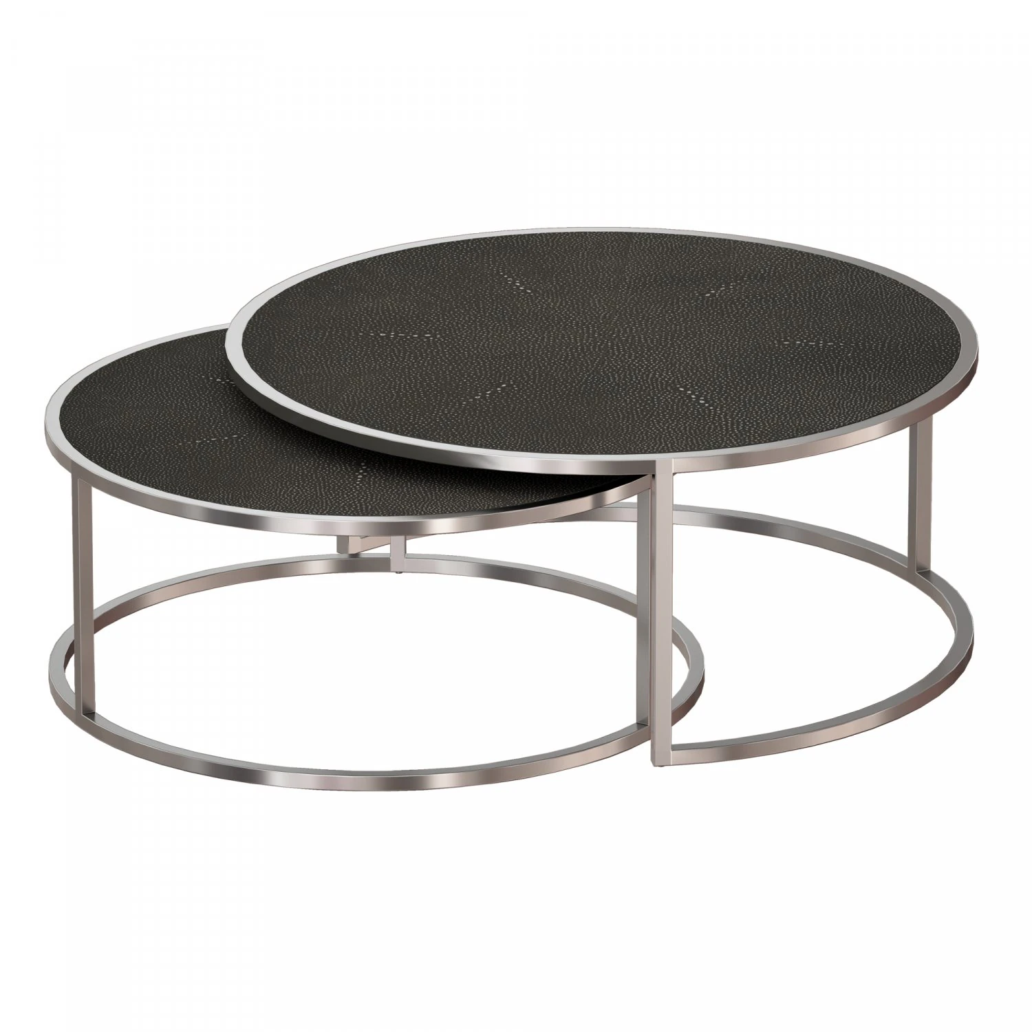 keya stainless steel nesting coffee tables crate and barrel 3D Model .c4d .max .obj .3ds .fbx .stl .blend 
