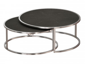keya stainless steel nesting coffee tables crate and barrel 3D 모델