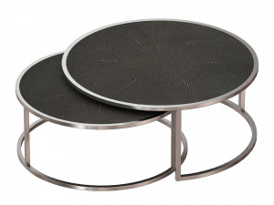 keya stainless steel nesting coffee tables crate and barrel Model 3D