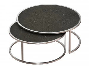 keya stainless steel nesting coffee tables crate and barrel 3D Model