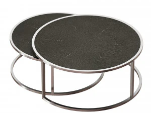 keya stainless steel nesting coffee tables crate and barrel 3D Model