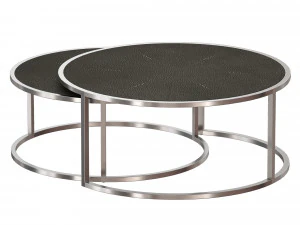 keya stainless steel nesting coffee tables crate and barrel 3D Model