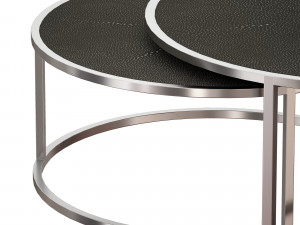 keya stainless steel nesting coffee tables crate and barrel Model 3D
