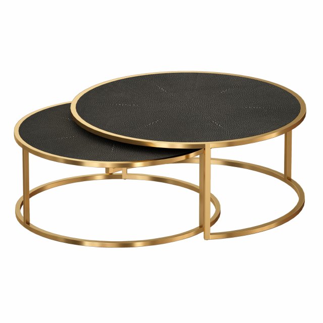 keya antique brass nesting coffee tables crate and barrel 3D Модель .c4d .max .obj .3ds .fbx .stl .blend 