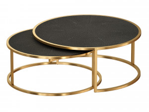 keya antique brass nesting coffee tables crate and barrel 3D 모델