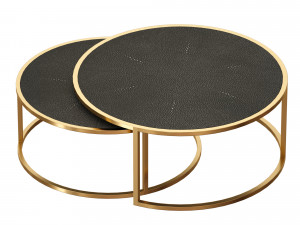 keya antique brass nesting coffee tables crate and barrel 3D Модель