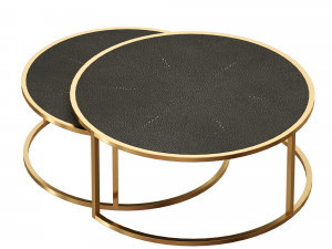 keya antique brass nesting coffee tables crate and barrel 3D Модель