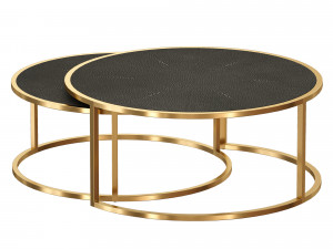 keya antique brass nesting coffee tables crate and barrel 3D Модель
