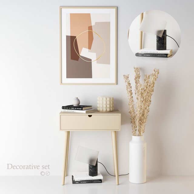 decorative set Model 3D .c4d .max .obj .3ds .fbx .stl .blend 