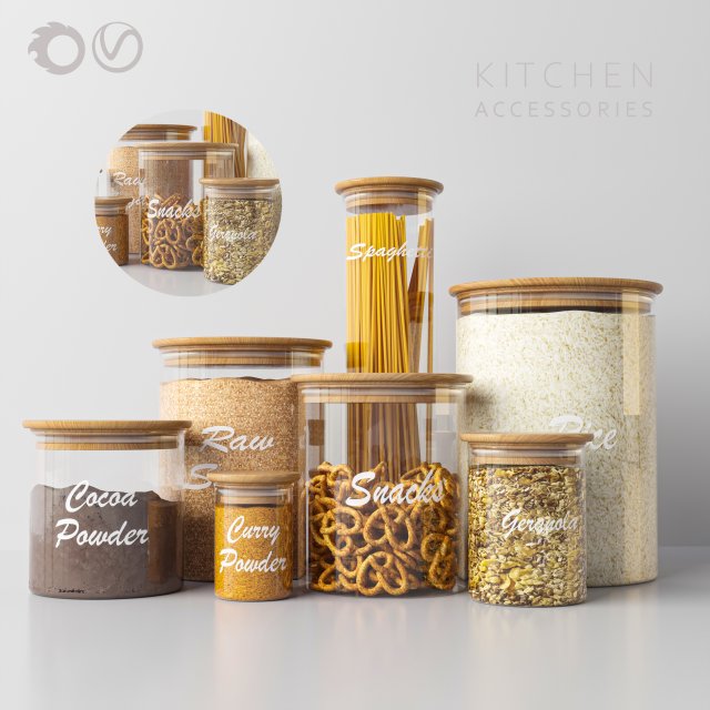 kitchen accessories Modelo 3D .c4d .max .obj .3ds .fbx .stl .blend 