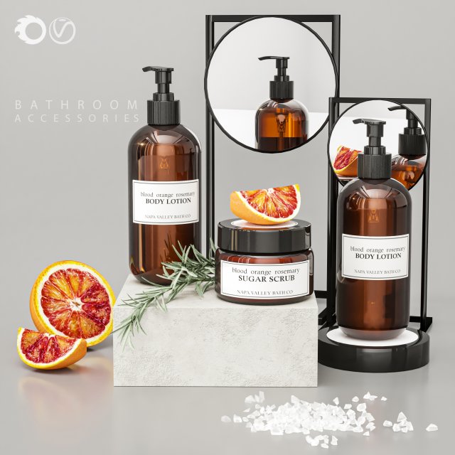bathroom accessories 3D 모델 .c4d .max .obj .3ds .fbx .stl .blend 