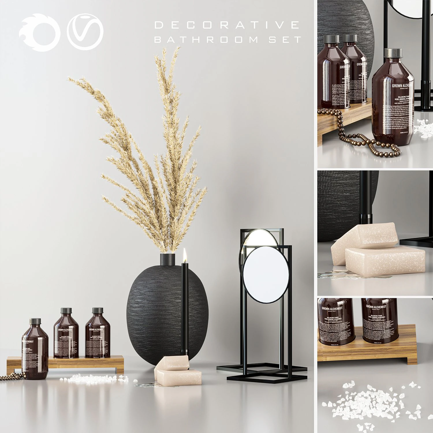 bathroom accessories 3D Model .c4d .max .obj .3ds .fbx .stl .blend