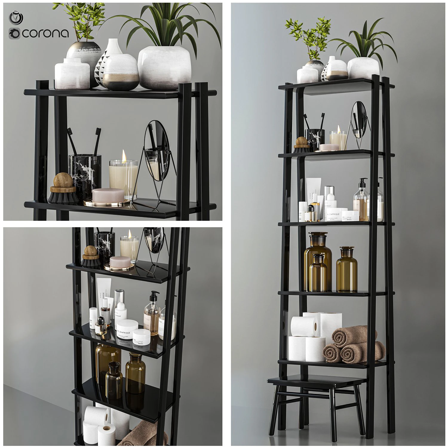 bathroom accessories 3D Model .c4d .max .obj .3ds .fbx .stl .blend 