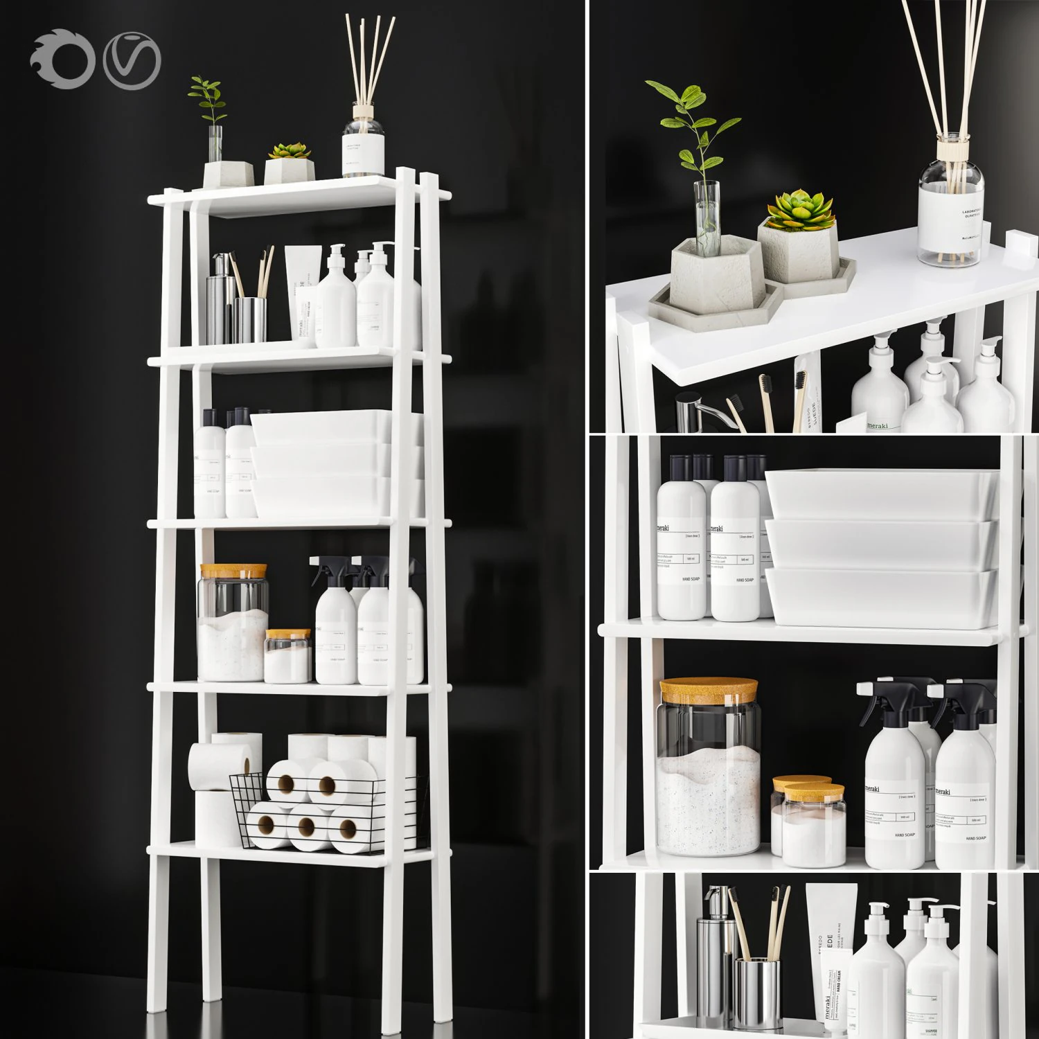 bathroom accessories 3D Model .c4d .max .obj .3ds .fbx .stl .blend 