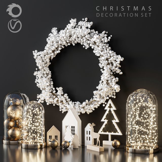 christmas decoration set Modèle 3D .c4d .max .obj .3ds .fbx .stl .blend 