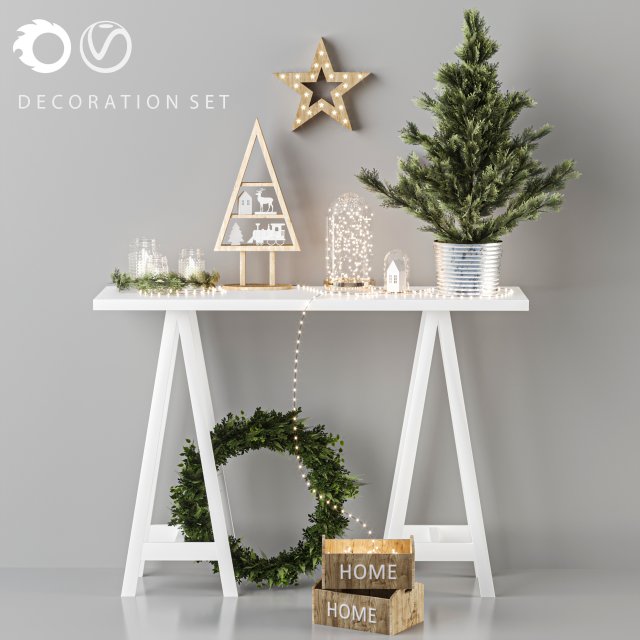 decorative set Modèle 3D .c4d .max .obj .3ds .fbx .stl .blend 