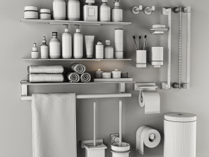 bathroom accessories 3D Model