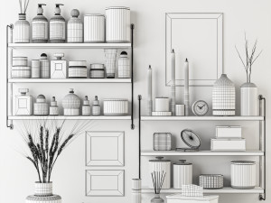 bathroom accessories 3D 모델