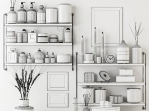 bathroom accessories 3D Model