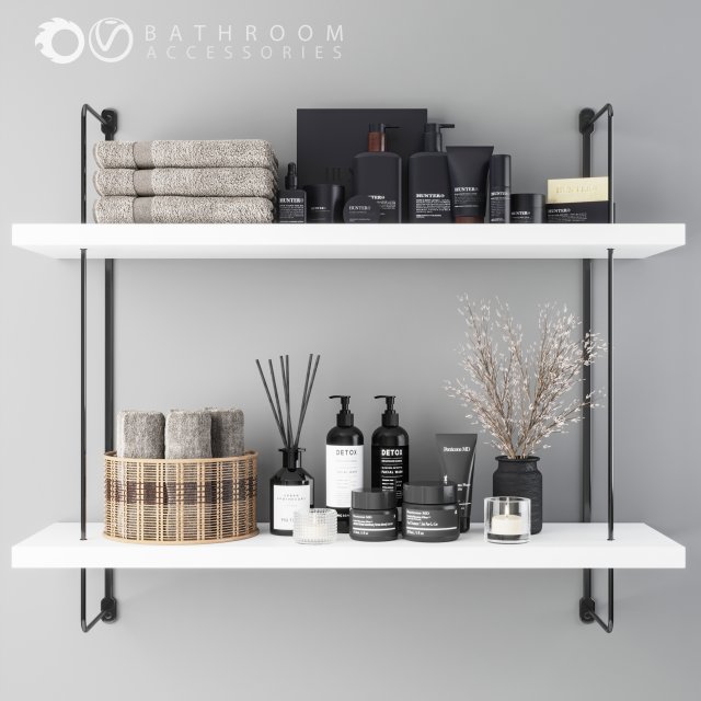 bathroom accessories Modello 3D .c4d .max .obj .3ds .fbx .stl .blend 