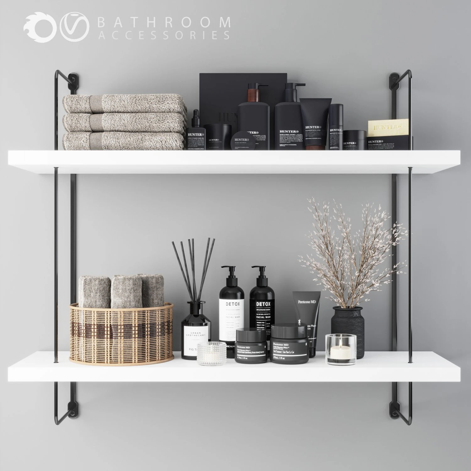 bathroom accessories 3D Model .c4d .max .obj .3ds .fbx .stl .blend 
