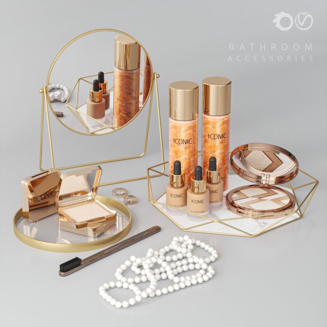 bathroom accessories 3D-Modell .c4d .max .obj .3ds .fbx .stl .blend 