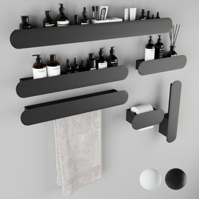bathroom accessories 3D-Modell .c4d .max .obj .3ds .fbx .stl .blend 