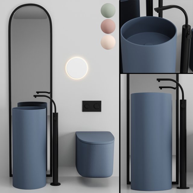 bathroom furniture set Modèle 3D .c4d .max .obj .3ds .fbx .stl .blend 