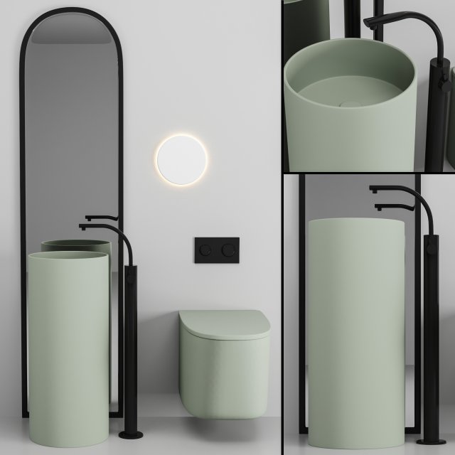 bathroom furniture set Free 3D Model in Bathroom 3DExport
