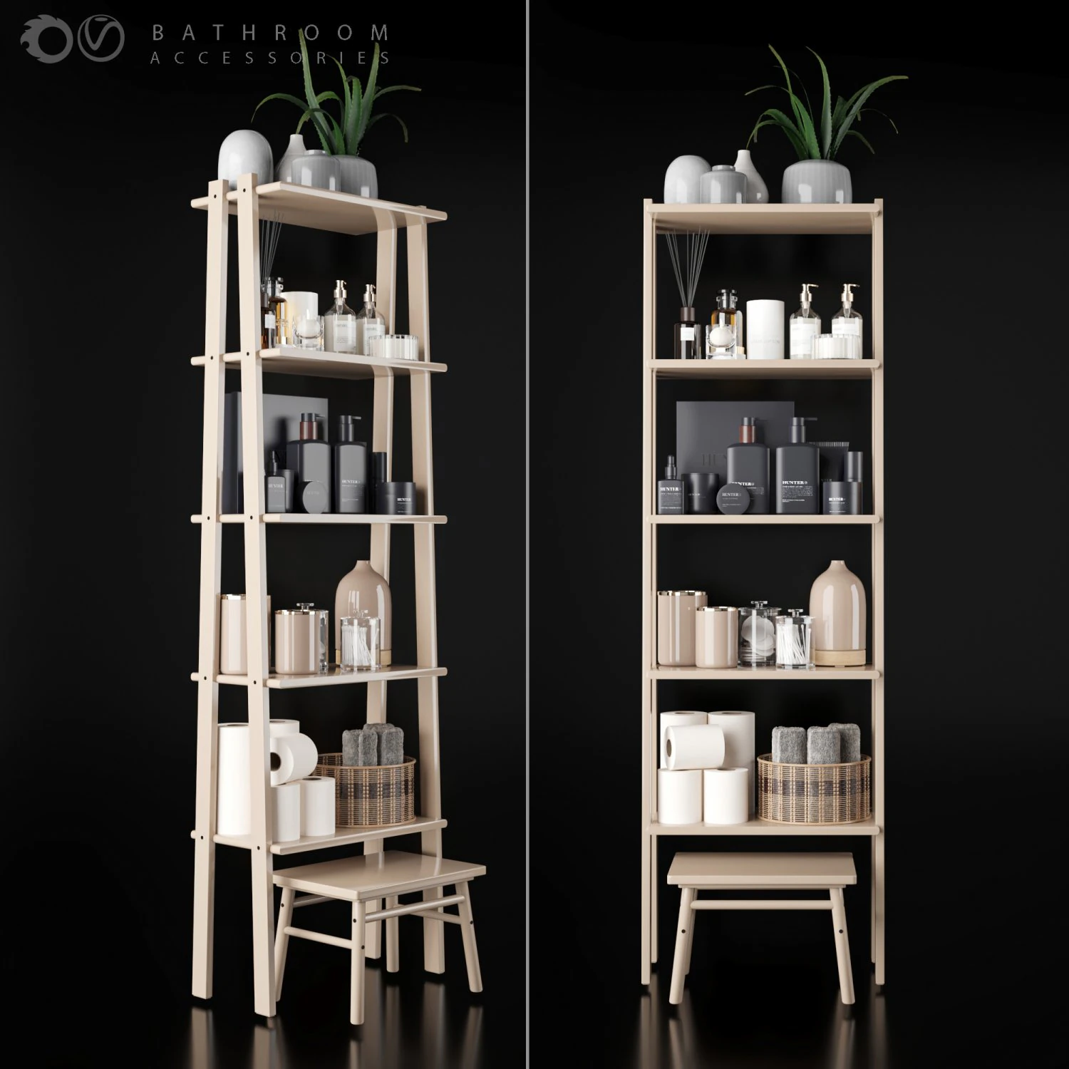 bathroom accessories 3D Model .c4d .max .obj .3ds .fbx .stl .blend 