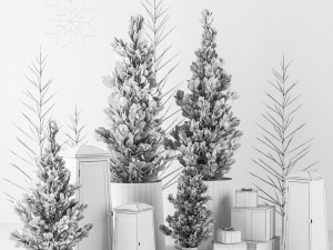christmas decoration set 3D मॉडल
