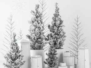 christmas decoration set 3D Model