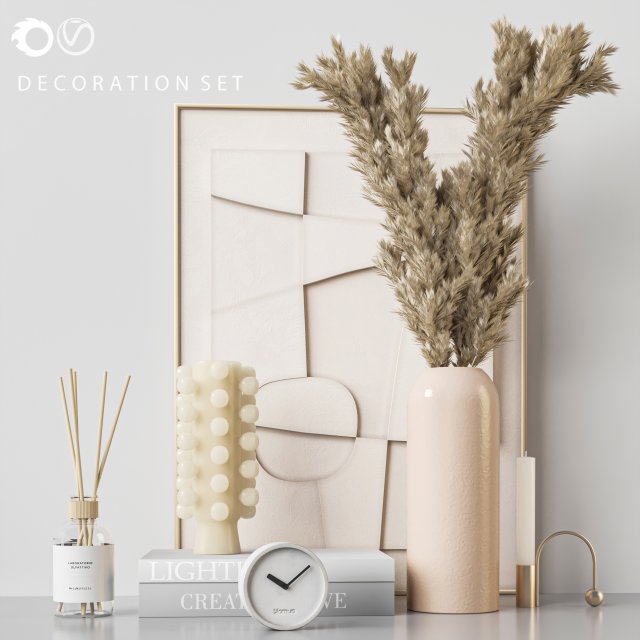 decorative set Modelo 3D .c4d .max .obj .3ds .fbx .stl .blend