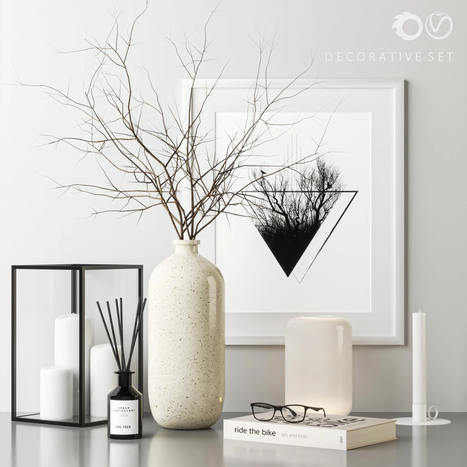 decorative set 3D Model .c4d .max .obj .3ds .fbx .stl .blend 