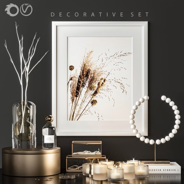decorative set Modèle 3D .c4d .max .obj .3ds .fbx .stl .blend 
