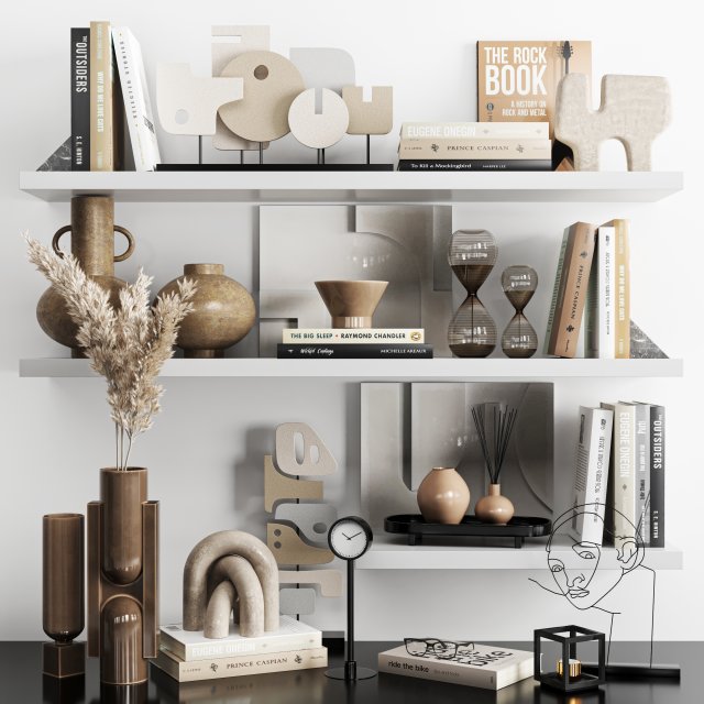 decorative set Modèle 3D .c4d .max .obj .3ds .fbx .stl .blend 