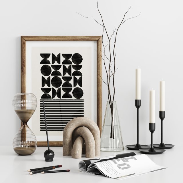 decorative set Model 3D .c4d .max .obj .3ds .fbx .stl .blend 