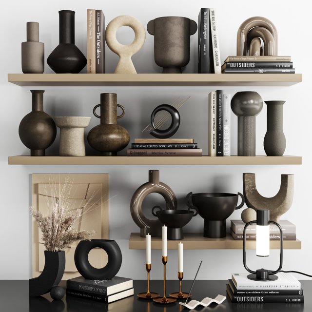 decorative set 3D Модель .c4d .max .obj .3ds .fbx .stl .blend 